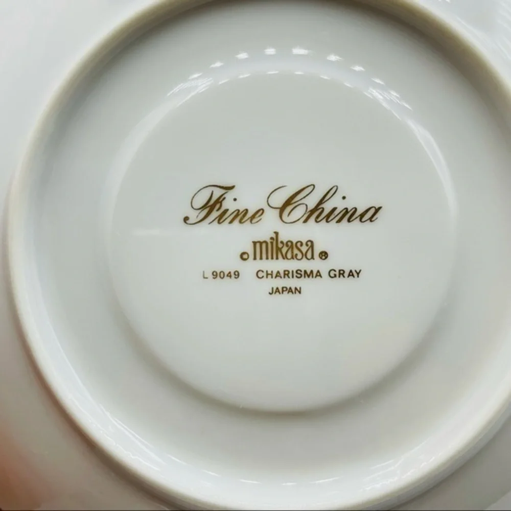 Vintage MIKASA CHARISMA Porcelain Tea Cup & Saucer - 2 pc Set